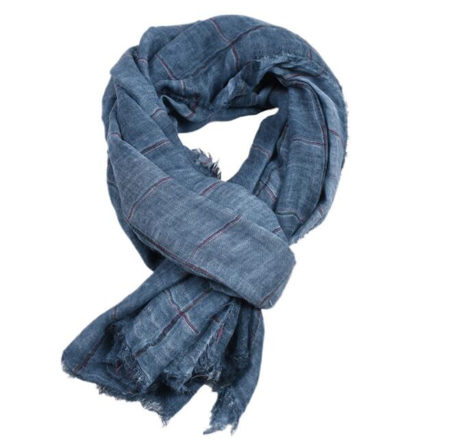 Plaid Men Cotton Scarf Hijab Women Winter Fashion Classical Men Shawl Scarves Soft Tassel Bubble Scarves