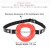 Sex Slave Bondage Muzzle,Silicone O Ring Gag Strap for Adults,Oral Sex Gag BDSM Fetish Bondage Restraints Erotic Toy For Couples