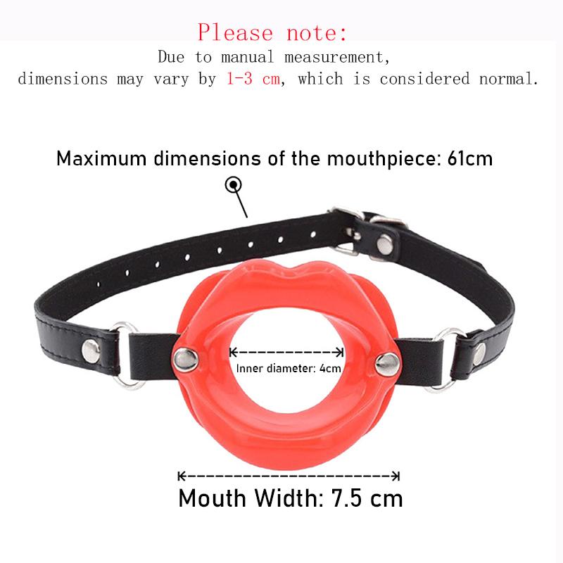 Sex Slave Bondage Muzzle,Silicone O Ring Gag Strap for Adults,Oral Sex Gag BDSM Fetish Bondage Restraints Erotic Toy For Couples