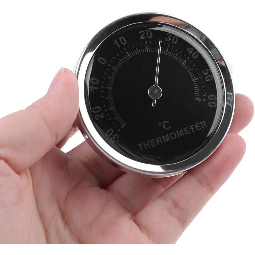Mini termometro per auto da 58 mm con display analogico meccanico della temperatura con adesivo in pasta