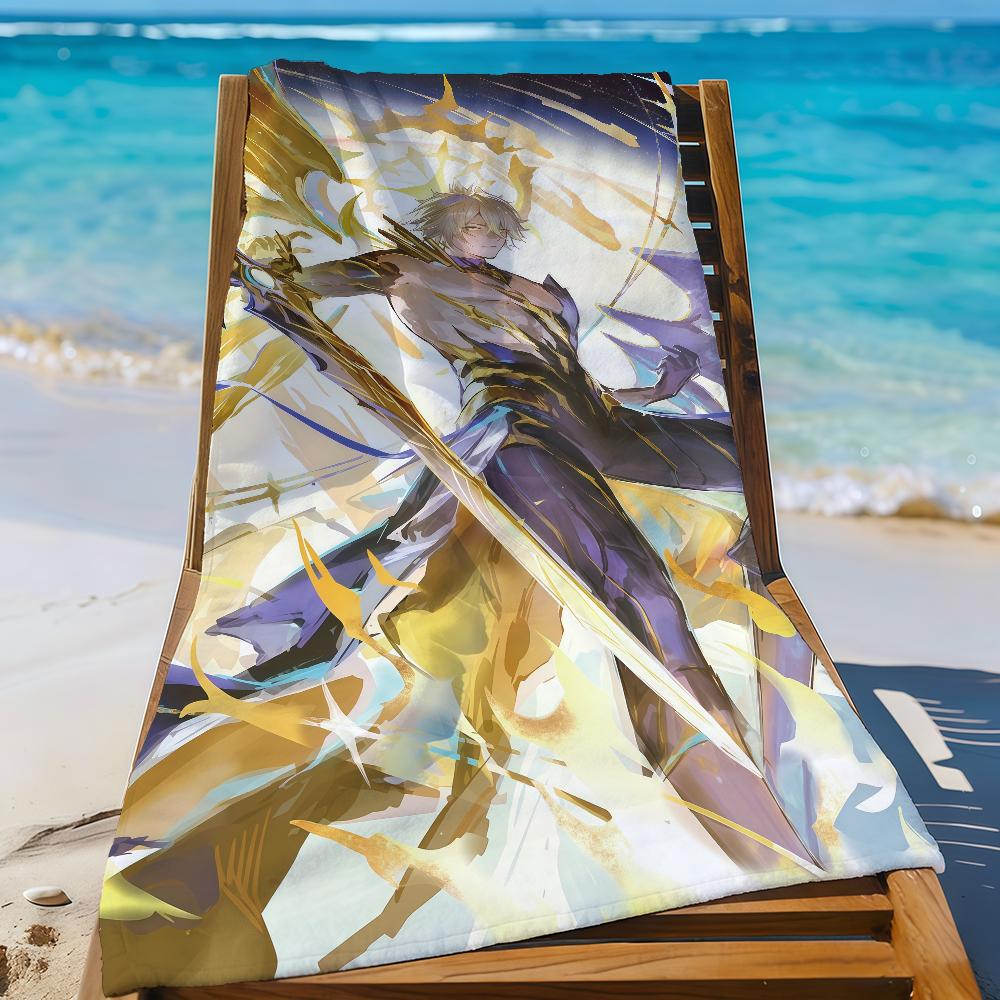 Game Honkai Star Rail Phainon Towel Sports Quick Dry Travel Camping Gear Sandproof Soft Light Large Beach Towel