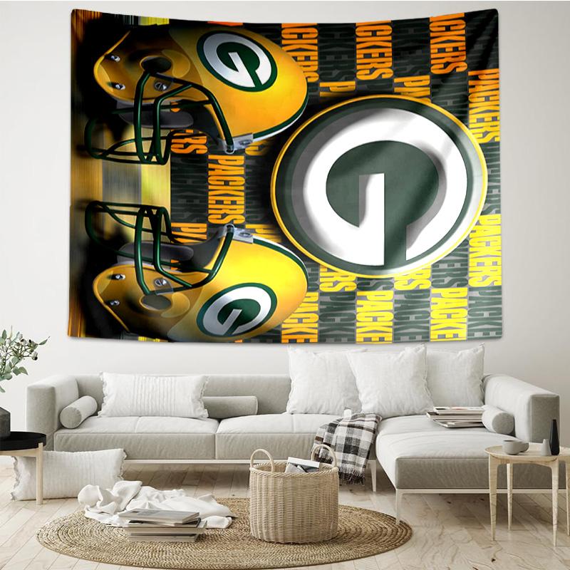 Green Bay Packers Gear Tapestry Hanging for Bedroom,Livingroom, Playroom,Decor Art Room Wall Tapestry Holiday and Birthday Gifts