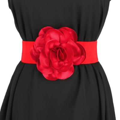 Blumen Taillengürtel für Kleid Blume Dekogürtel Blume Elastischer Gürtel Breiter Gürtel Breiter Kleiderbund Dehnbarer Gürtel