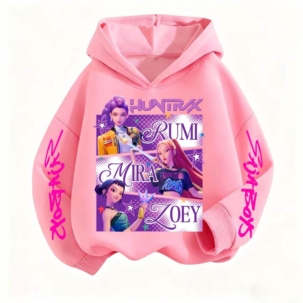 Bawełniana bluza z kapturem KPop Łowcy Demonów Mira dla dzieci Ubrania Nastolatki Chłopcy Dziewczynki Ubrania Modne Ubrania Bluza na wiosnę i jesień