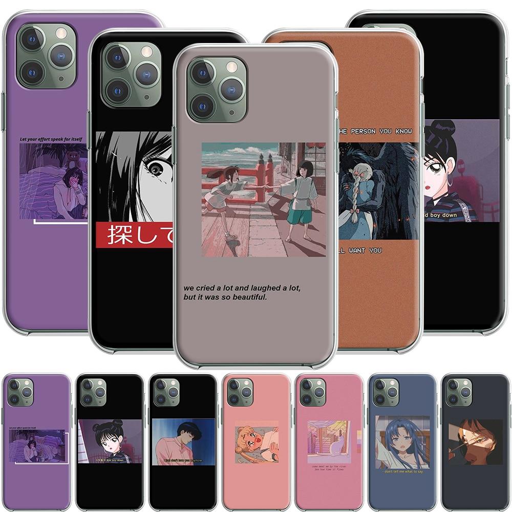 Buy Anime Cartoon Aesthetic Silicone Case For Apple Iphone 12 13 Mini 11 Pro Se Xs X Xr Max 8 7 6s 6 Plus 5s At Affordable Prices Free Shipping Real Reviews With Photos Joom