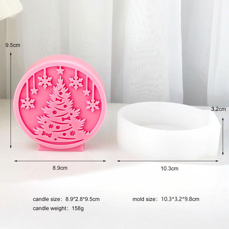 New Christmas Candle Silicone Mold 3D Relief Santa Claus Snowman Tree Car Craft Resin Gypsum Soap Mould DIY Candle Making Tools
