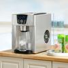 3L Ice Maker Machine and Water Dispenser, 12kg in 24H, 2 Sizes 9 Ice Cubes Ready in 6-10 Mins Ice Machine, Silver