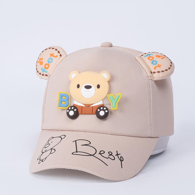 Little Bear Duckbill Hat: Trendy Korean-Style Sun Cap for Boys & Girls, Perfect for Spring & Autumn