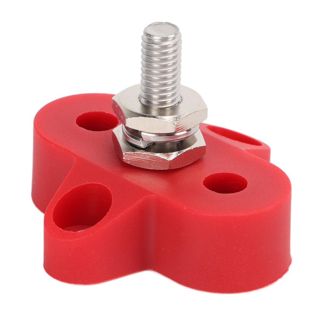   48V M6 Heavy Duty Battery Power Distribution Terminal Block Junction Post for Car Marine Trailer RV Boat