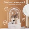 Rotierender Make-up-Organizer, Make-up-Organizer mit Deckel, Pinselhalter, drehbare Kosmetikaufbewahrung für Make-up, Lippenstift, Pinsel und Schönheitskosmetik