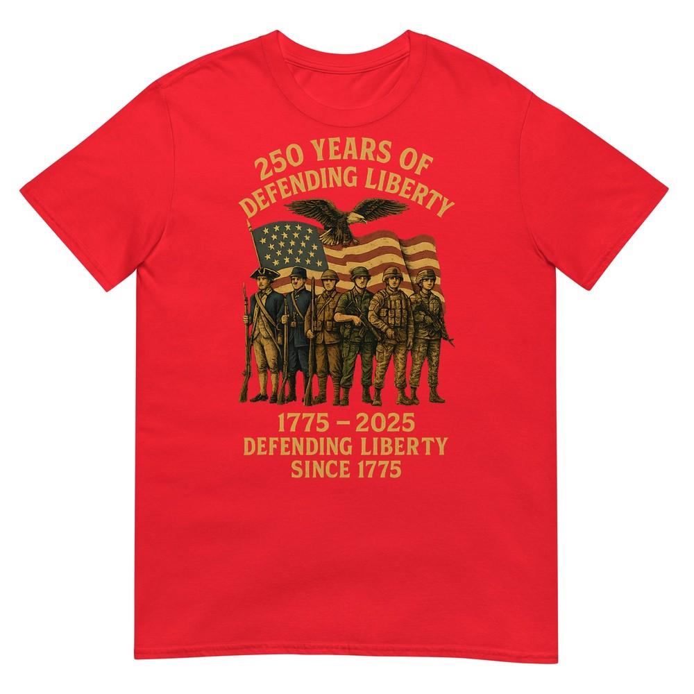 Patriotic Usa Army Us Military Parade 250th Anniversary 2025 Tshirt S
