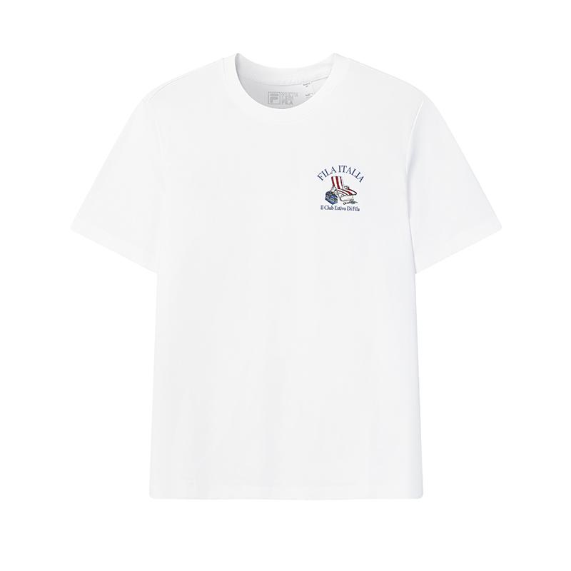 FILA Heritage Fashion Classic Casual Comfortable Quick-Dry Short Sleeve T-Shirt Men tops White F11M628133FWT 3XL