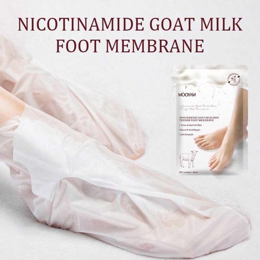 2pcs/6pcs/10pcs Goat Milk Niacinamide Foot Mask Exfoliating Dead Skin Foot Mask Whitening Moisturizi