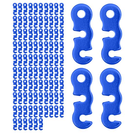20/48/80/100Pcs Aluminum Alloy Guyline Cord Adjuster Tent Tensioner Heavy Duty Outdoor Camping Hiking Backpacking Tent Wind Rope Buckle