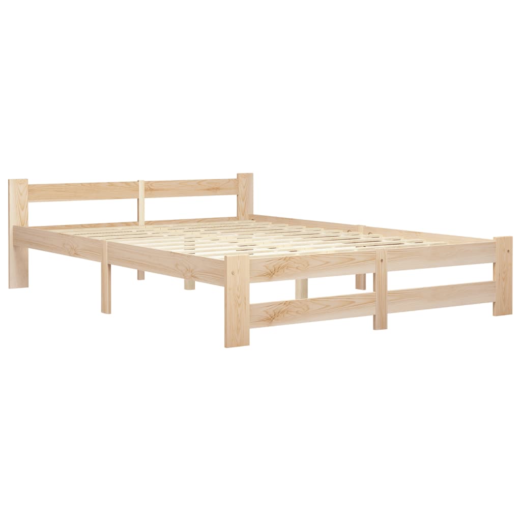 Solid Pine Wood Bed Frame 120 X 200 Cm