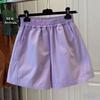 Pure Cotton Korean-Style Summer 2026 High-Waisted Elastic Hot Pants: Slimming, Casual, Pocketed, Thin Shorts