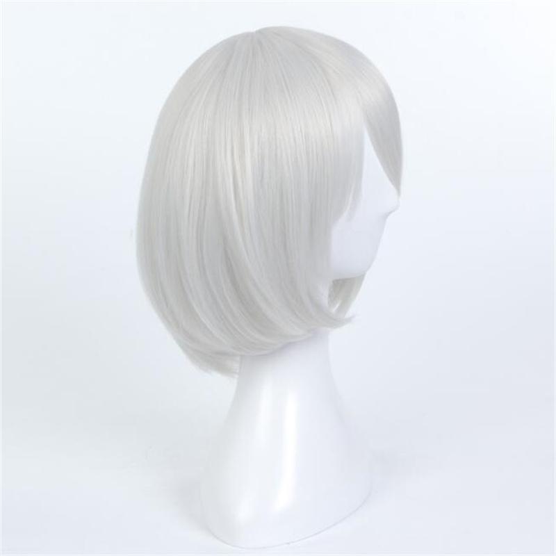 Hochwertige YoRHa Nr. 2 Typ B 2B YoRH 2A 9S 2B Perücke Cosplay Perücke NieR:Automata-Rollenspiel-Perücken, hitzebeständige Haarperücken + Perückenkappe