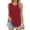 European & American Sleeveless Commuter Top for Women