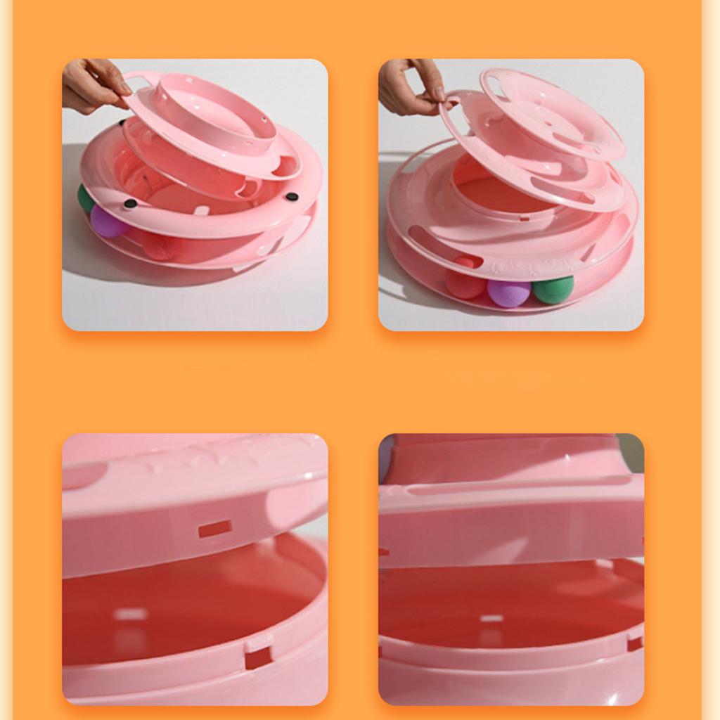 3-layer Turntable Tumbler Turntable Toy To Amuse Cats
