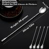 4-Piece Stainless Steel Bar Spoon, 12-inch Spiral Handle Cocktail Mixing Spoon for Bartenders & Home Bars, Long Drink Stirrer for Coffee, Milkshake,