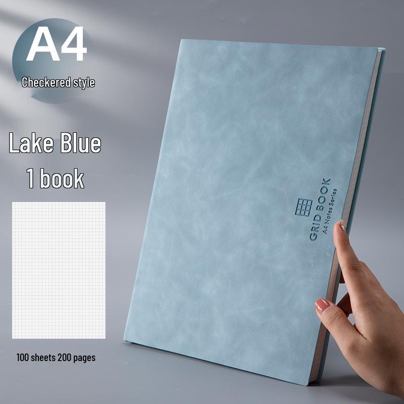 Hand-Painted Grid Notebook: Stylish A5/B5 for College Students with Thick Pages, A4 Journal