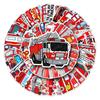 50 Fire Truck Cartoon Stickers: Children's Waterproof Graffiti and DIY Rewards for Skateboards & Suitcases.