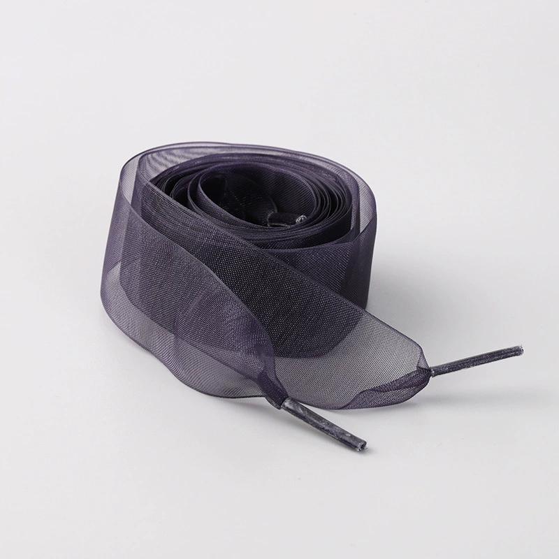 1Pair Women's Soft Casual Flat Shoestrings for Sneaker 2.5CM Wide Shoe Accessories Shoe Laces Silk Satin Ribbon Shoelaces