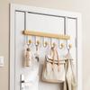 Door-Mounted Clothes and Hat Hook Rack - No-Drill, Wall-Mounted Storage for Bags, Coats, and Hats