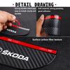2PCS Carbon Fiber Pattern Car Rearview Mirror Rain Eyebrow Visor For Skoda Octavia Mk1 Mk2 Mk3 Rapid Kodiaq Karoq Fabia Kamiq vhzk70