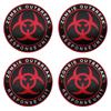 4PCS 56MM 60MM Zombie Outbreak Emblem Wheel Center Hub Cap Car Rims Dust-proof Cover Hubcaps Sticker Auto Styling Accessories