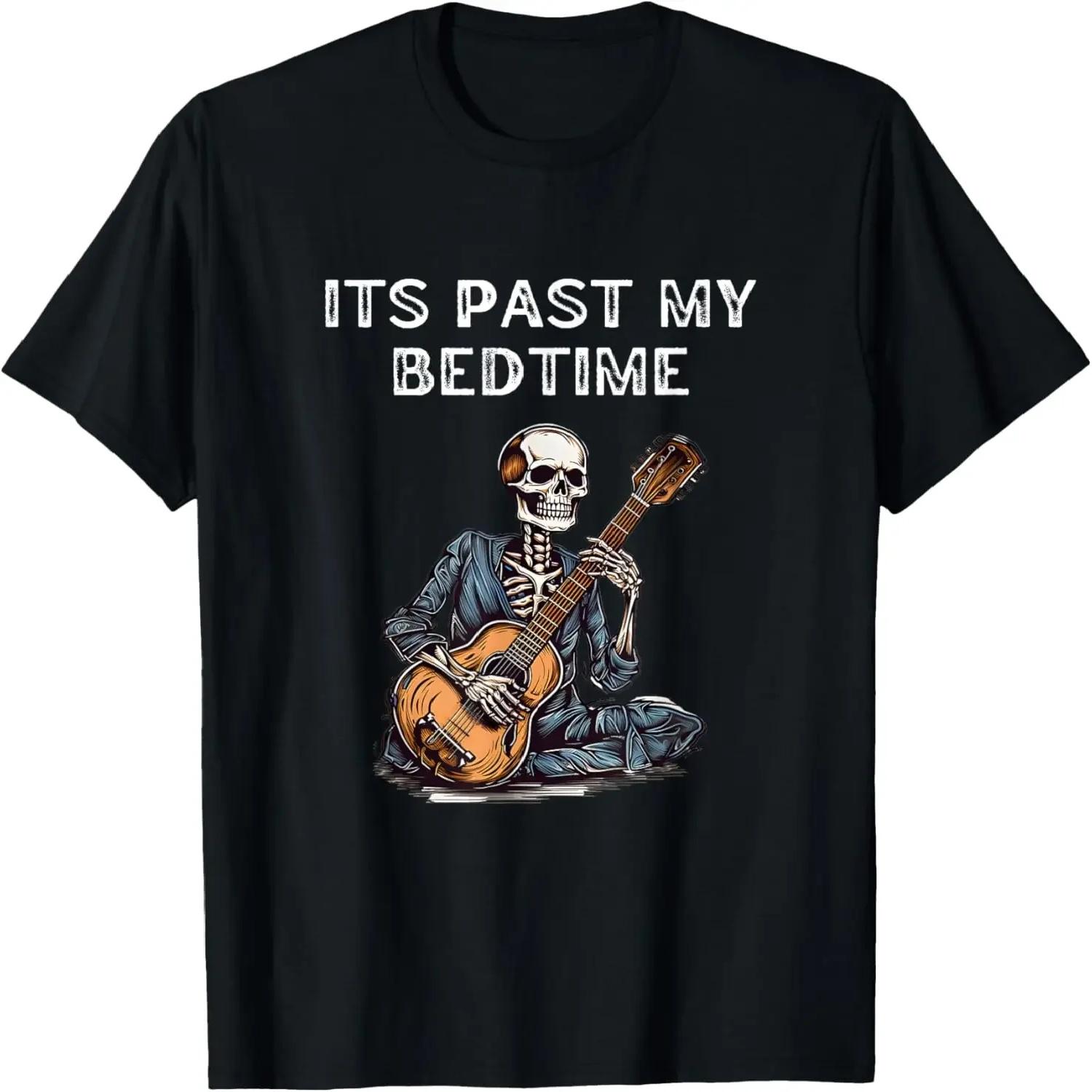 It s Past My Bedtime Skeleton Playing Guitar T-Shirt,Quality short sleeves XXXXXL разноцветный