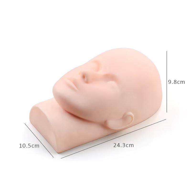 Eyelash Extension Training Head Makeup Practice Model Kit Fake Mannequin Head Rubber Eye Practicing Lashes Extensions Supplies