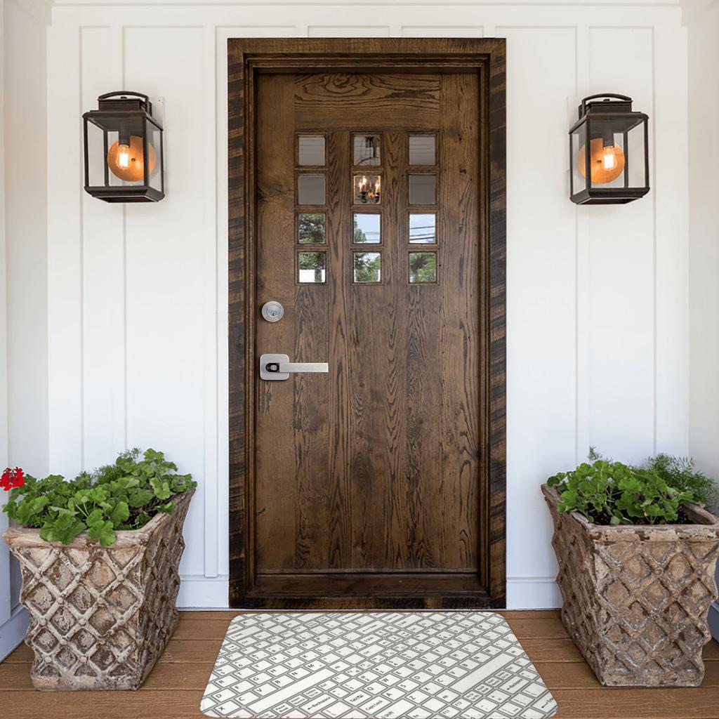 Keyboarded Gamer Front Door Floor Entrance Mat Outdoor Computer Science Hacker Programmer Bathroom Doormat Toilet Carpet Rug
