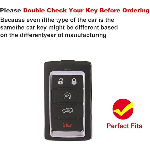 2 Pack TPU Key Fob Cover with Keychain, Full Wrap Shockproof Key Case Protector Compatible with Grand Cherokee L Grand Wagoneer 2021-2025 Smart Key