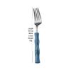 Bamboo Handle Stainless Steel Cutlery Set: Steak Knife, Fork & Dessert Spoon in Gift Box.