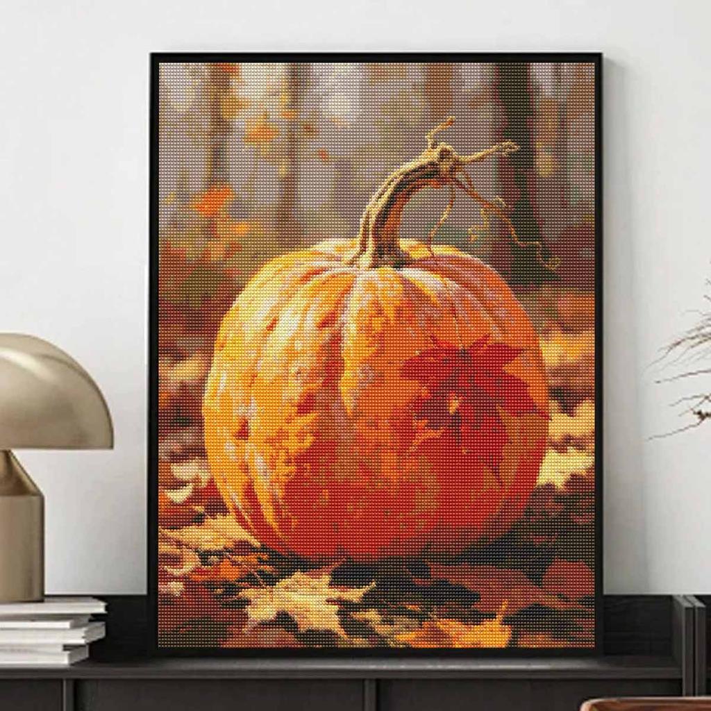 Halloween diamond painting kit handmade diy painting home decoration painting autumn pumpkin maple leaf forest art wall decor