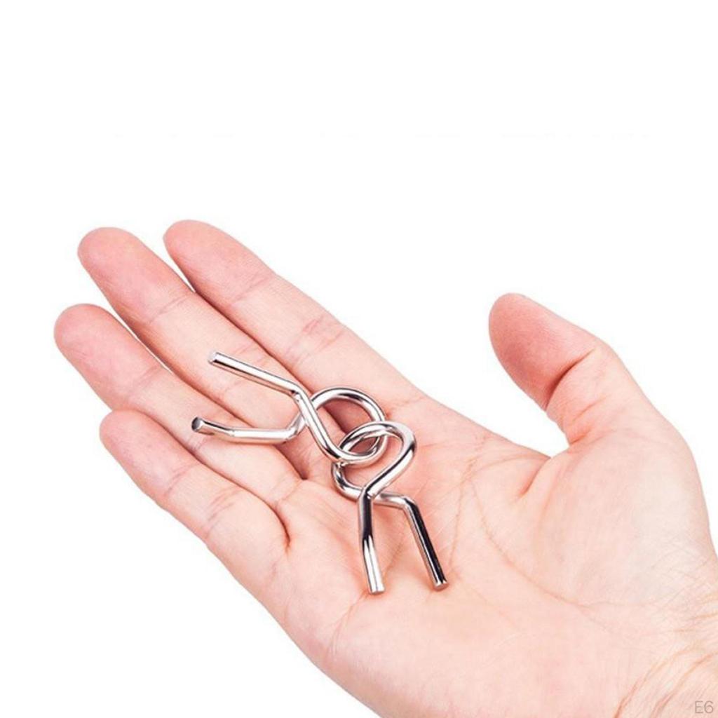 8pcs/Set Metal Wire Puzzles Brain Teaser Interlock Chinese Ring Trick Toy Adults Challenge