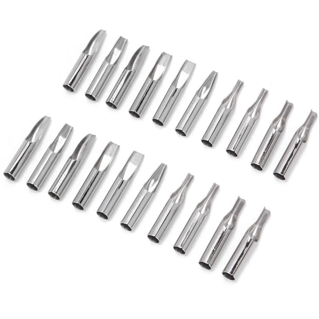 20pcs Tattoo Tip Kit Stainless Steel Tattoo Needle Tips 5FT 7FT 9FT 11FT 13FT 15FT 5RT 7RT