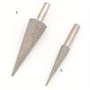8mm 17mm Cone Type Brazed Diamond Grinding Head 6mm Shank For Grinding Abrasive Polishing Accessorie Dremel Rotary Tools