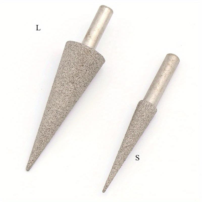 8mm 17mm Cone Type Brazed Diamond Grinding Head 6mm Shank For Grinding Abrasive Polishing Accessorie Dremel Rotary Tools