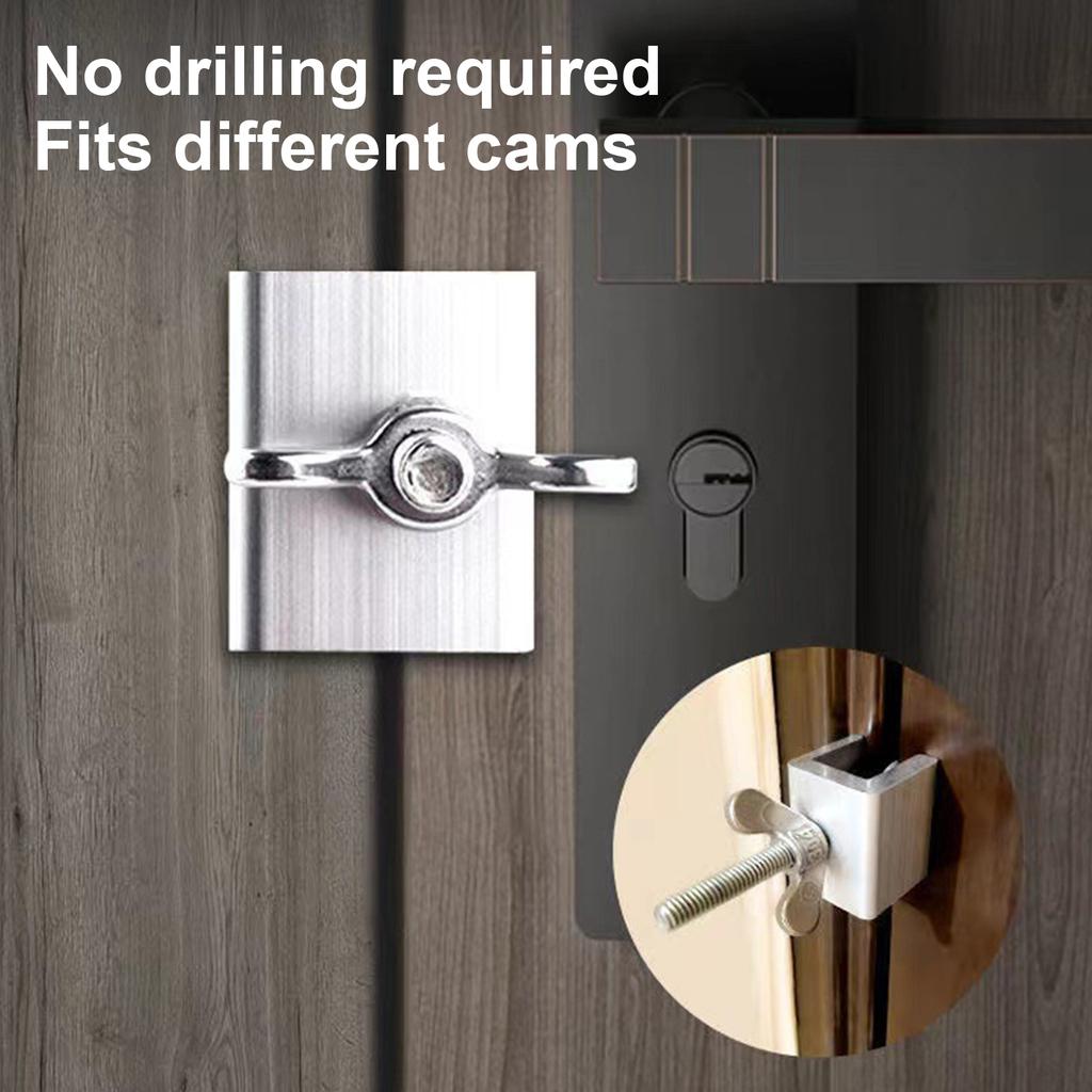 Enhances Home Security Slide Bolt Lock Steel Door Latches Heavy Duty Stainless Steel Door Guard for Theft Prevention