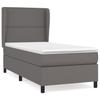 3128959 vidaXL Lit à sommier tapissier avec matelas Gris 100x200 cm Similicuir