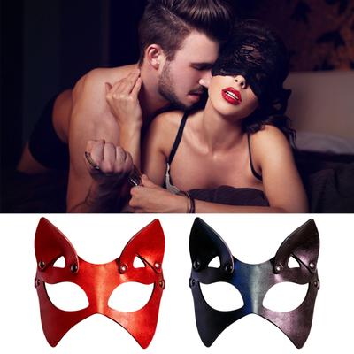 BDSM Eye Mask with Rivet & Hollow Design Adjustable Strap Erotic Roleplay Mask Sexy Masquerade Roleplay Accessory for Couples' Intimacy