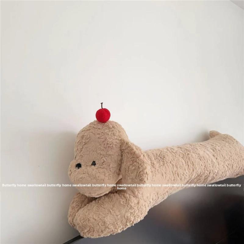 Cute Puppy Cherry Plush Cushion With Soft Cover For Home Decor