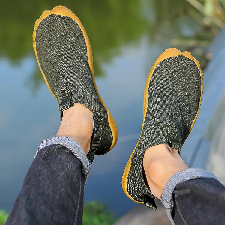 

Модная минималистичная повседневная обувь для ходьбы для мужчин, дышащая, с широким носком, слипоны для ходьбы, удобная обувь для путешествий и низкокачественная спортивная обувь 46 зелёный