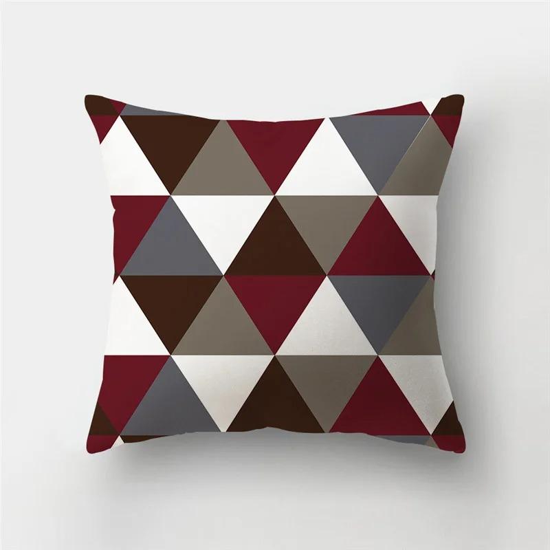 45x45cm Wooden Background Square Line Pattern Cushion Cover Home Living Room Sofa Bedroom Home Decoration Car Cushion Cover