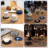 7PCS Decorative Silicone Beverage Coaster Heatproof Drink Mat Cup Pad With Stripes And Waved Kitchen Essential Multicolor