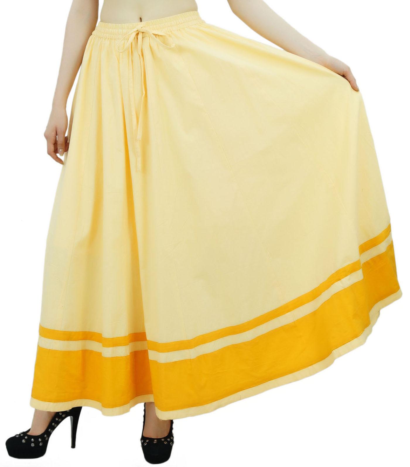 

Жіноча довга максі спідниця Bimba з контрастною облямівкою Бохо спідниця на гумці XXX-Large жовтий