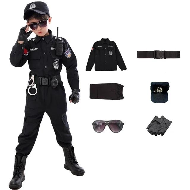 Swat Bērnu Helovīna Policista Cosplay Kostīmi