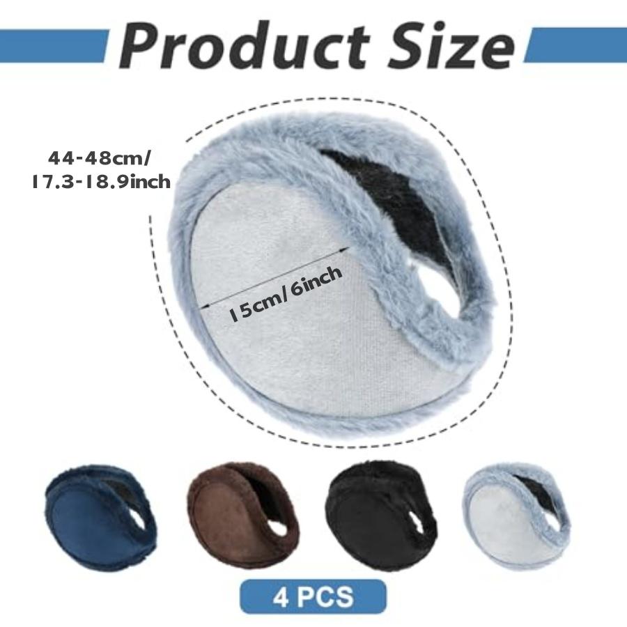 Warm earmuffs, unisex soft earmuffs, cold-resistant fleece cover, adjustable, suitable for outdoor hiking activities